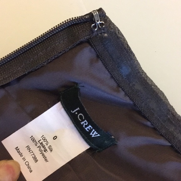 J Crew 100% Silk Long Dress Sz 0 Brown - Picture 3 of 5